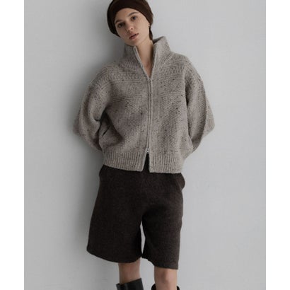 アーバンリサーチ サニーレーベル URBAN RESEARCH Sonny Label ウールネップジップニットブルゾン （アイボリー）｜詳細画像