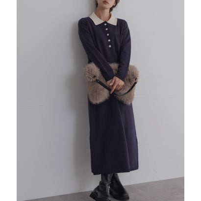 アーバンリサーチ サニーレーベル URBAN RESEARCH Sonny Label ニットポロワンピース （ブラック）｜詳細画像