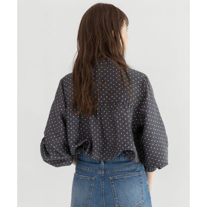 アーバンリサーチ サニーレーベル URBAN RESEARCH Sonny Label 『WEB限定』ドットフリルブラウス （ブラック系その他）｜詳細画像
