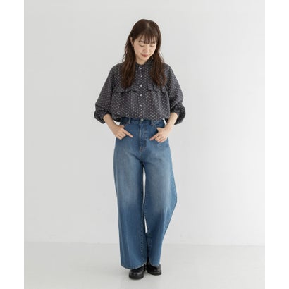 アーバンリサーチ サニーレーベル URBAN RESEARCH Sonny Label 『WEB限定』ドットフリルブラウス （オフホワイト）｜詳細画像