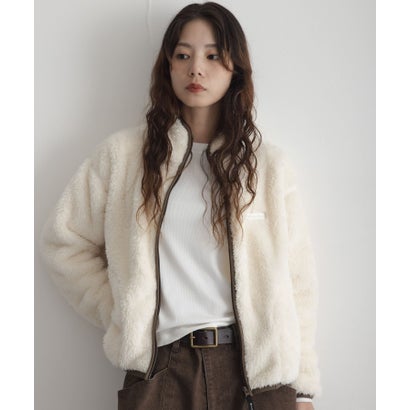 アーバンリサーチ サニーレーベル URBAN RESEARCH Sonny Label 『別注』Champion×Sonny Label シェルパフリーススタンドジップ （オフホワイト）｜詳細画像