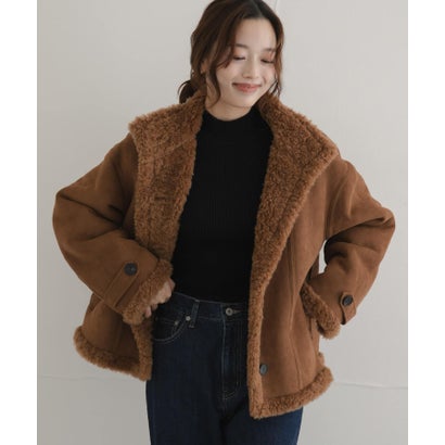アーバンリサーチ サニーレーベル URBAN RESEARCH Sonny Label ONURUN ムートンボアジャケット （オリーブ）｜詳細画像
