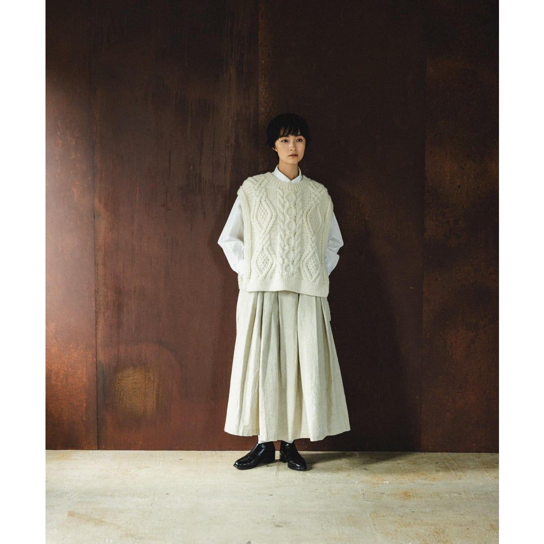 カグレ かぐれ Tuck skirt （ライトベージュ） - ファッション通販 d