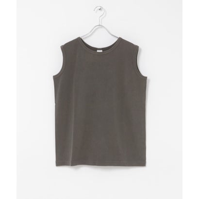 コットンリヨセルタンクトップ （チャコールグレー）｜詳細画像