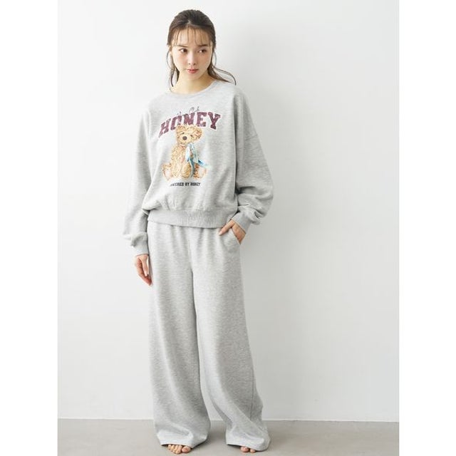 ベアスウェットロングパンツ （GRY）