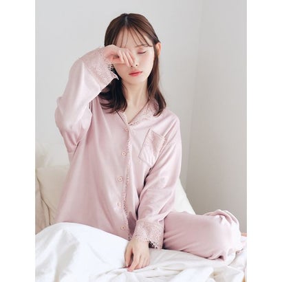 【Silky Fleece】レース開襟シャツ （IVR）｜詳細画像