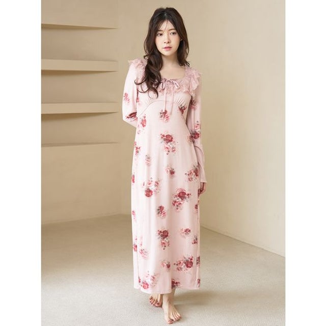【Silky Fleece】レースワンピース （PNK）