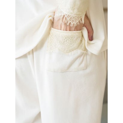 【Silky Fleece】レースロングパンツ （IVR）｜詳細画像