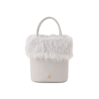 キルティングファー2WAYトートバッグ （ベージュ系（28））｜詳細画像