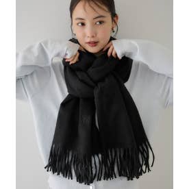 なめらかタッチ刺繍ロゴストール （ブラック（01））