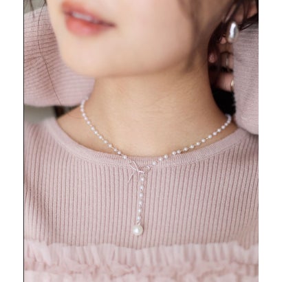 ビス VIS リボンパールネックレス （シルバー（93））｜詳細画像