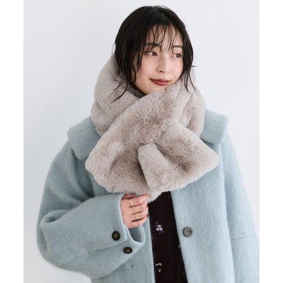 ビス VIS ビッグカラーモモンガシャギーショートコート （オフホワイト（15））｜詳細画像