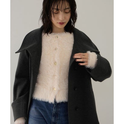 ビス VIS スタンドネックフレアコート （チャコール（06））｜詳細画像