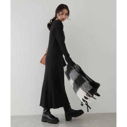ビス VIS キラキラ釦リブニットワンピース （ブラック（01））｜詳細画像