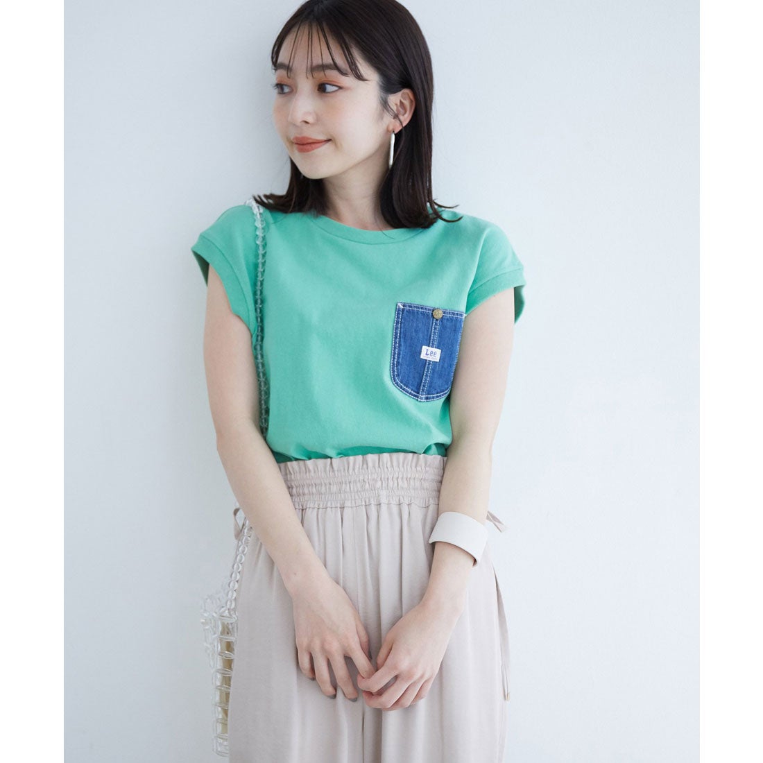 ビス VIS 【Lee×VIS】デニムポケットスリーブレスTシャツ （グリーン