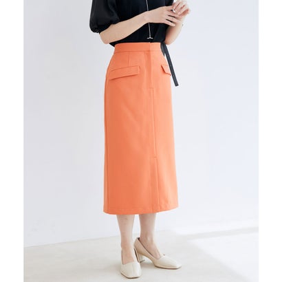 ビス VIS 【EASY CARE】フロントスリットタイトスカート （オレンジ（70））｜詳細画像