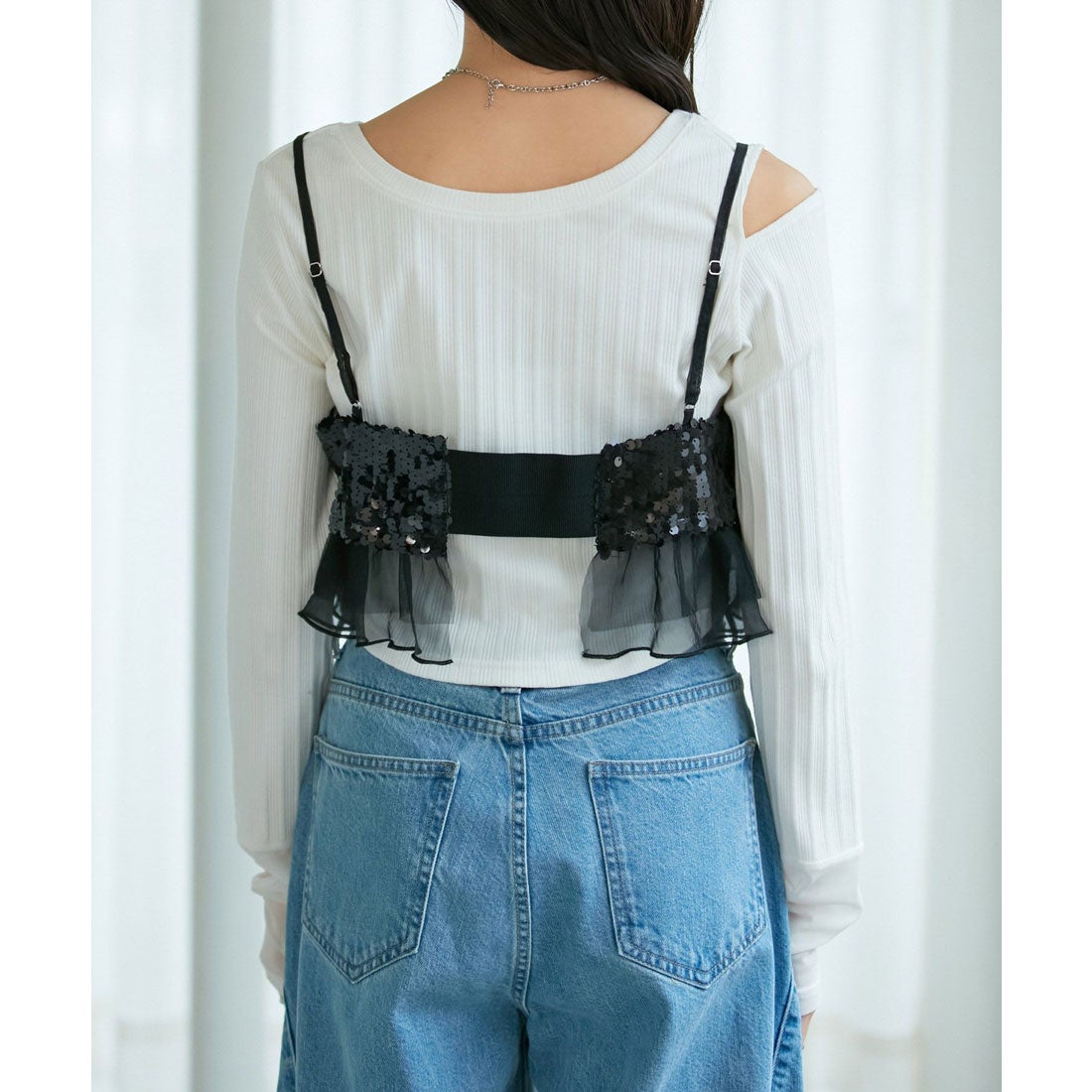 ビス VIS スパンコールビスチェ （シルバー（93）） -ファッション通販
