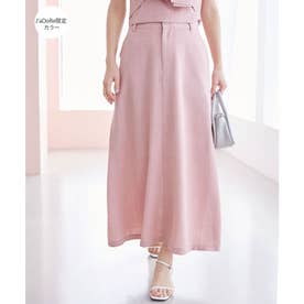 【洗える】美easyリネンライクAラインスカート （ピンク（63））