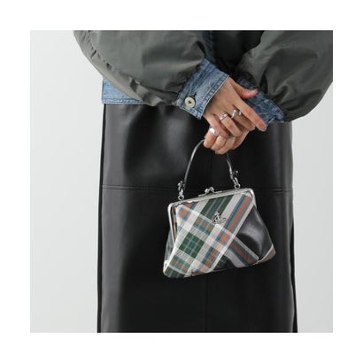 ヴィヴィアン ウエストウッド Vivienne Westwood Vivienne Westwood ハンドバッグ FRAME PURSE 52020003 S0012 （O102/DERBY-TARTAN-GREEN）｜詳細画像
