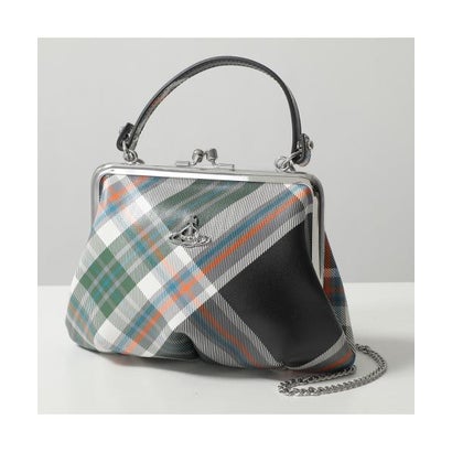 ヴィヴィアン ウエストウッド Vivienne Westwood Vivienne Westwood ハンドバッグ FRAME PURSE 52020003 S0012 （O102/DERBY-TARTAN-GREEN）｜詳細画像