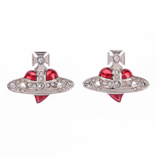 ピアス ニュー ディアマンテ ハート EARRINGS 6201033K 02P383 CN PLATINUM/CRYSTAL/INDIAN PINK （プラチナ/クリスタル/インディアンピンク）