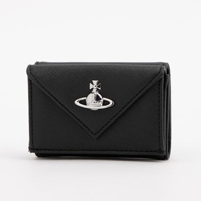 三つ折り財布 5115002EWS0021 レディース SAFFIANO PLAIN （BLACK）｜詳細画像