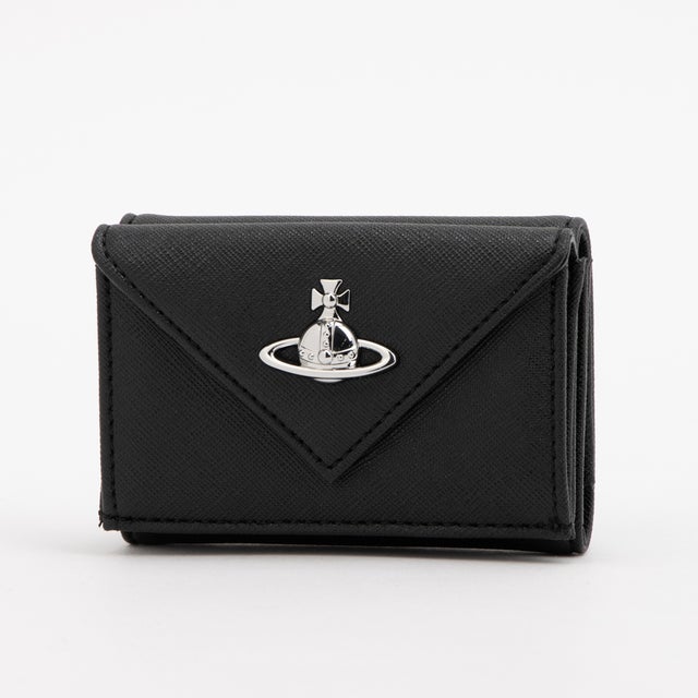 三つ折り財布 5115002EWS0021 レディース SAFFIANO PLAIN （BLACK）