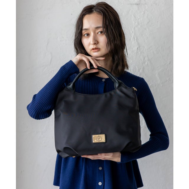 2wayナイロンバルーントートバッグ （BLACK）