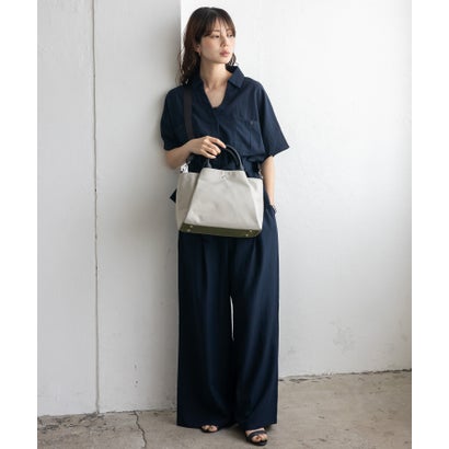 ヴィータフェリーチェ VitaFelice ツートーン2wayトートバッグ （NAVY）｜詳細画像