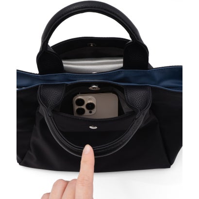 ヴィータフェリーチェ VitaFelice ツートーン2wayトートバッグ （NAVY）｜詳細画像