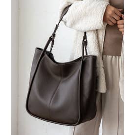 本革ワンハンドルトートバッグ （DBROWN）