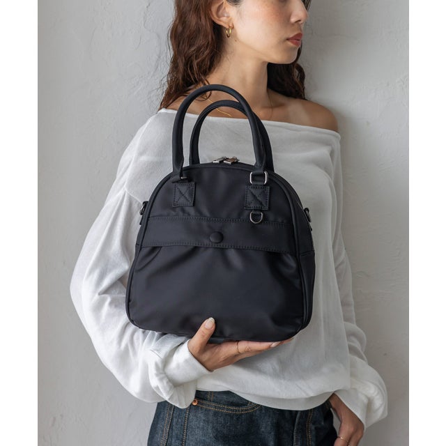 ナイロンミニボストンバッグ （BLACK）