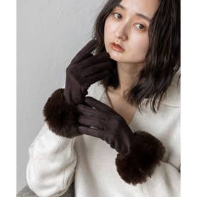 フェイクファースマホ対応グローブ （BROWN）