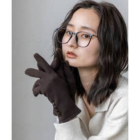 ボタン付きスマホ対応グローブ （BROWN）