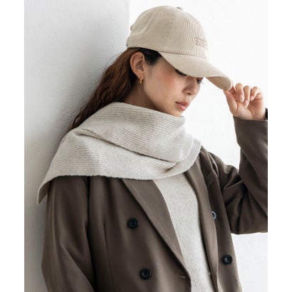 【2点セット】バラクラバ風フードニットマフラー付きVネックニット （BROWN）｜詳細画像
