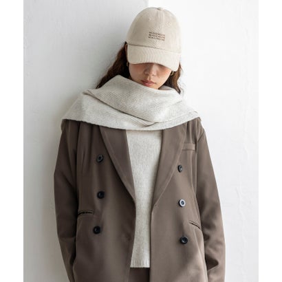 【2点セット】バラクラバ風フードニットマフラー付きVネックニット （CHARCOAL）｜詳細画像
