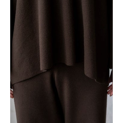 【2点セット】Vネックニット＆ワイドパンツセットアップ （BROWN）｜詳細画像