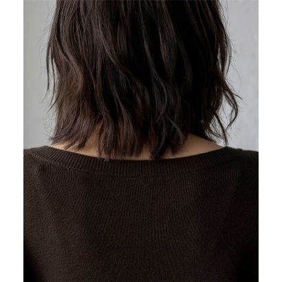 【2点セット】Vネックニット＆ワイドパンツセットアップ （BROWN）｜詳細画像
