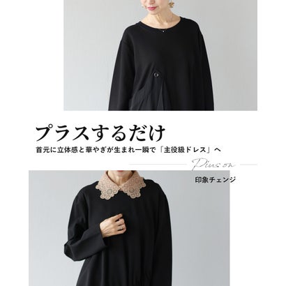 ヴィオ Vieo 品格をひとさじ 幾何学レースの付け襟 （ベージュ）｜詳細画像