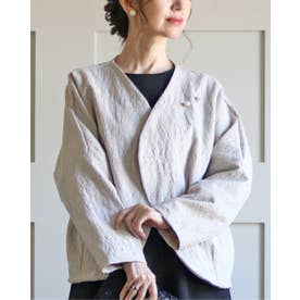 ヴィオ Vieo Vieoのワンピースに合う ノーカラージャケット （ベージュ