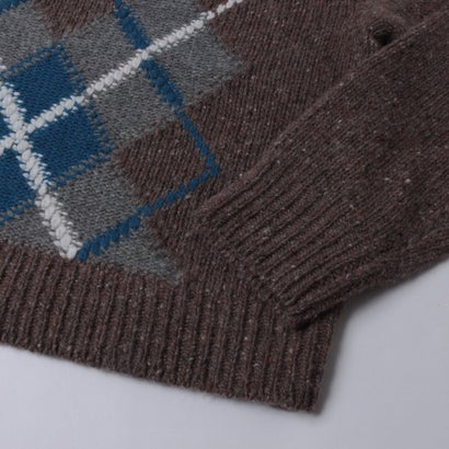 ヴァンソン・エ・ミレイユ Vincent et Mireille WOMEN'S SLEEVE PULLOVER ARGYLE （ベージュ）｜詳細画像