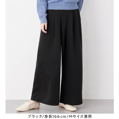【蓄熱保温】裏ファー美脚ワイドパンツ｜詳細画像