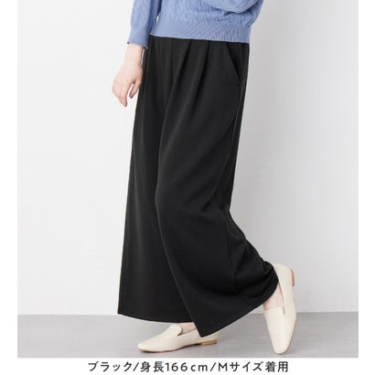 【蓄熱保温】裏ファー美脚ワイドパンツ｜詳細画像