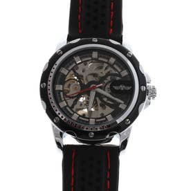 自動巻き腕時計 機械式腕時計 ミリタリーテイスト スケルトン シンプル ATW034-BLK （BLK）