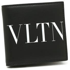 二つ折り財布 VLTNロゴ ブラック メンズ 2Y2P0577LVN 0NI （ブラック）