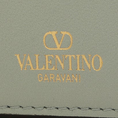 ヴァレンティノ ガラヴァーニ VALENTINO GARAVANI フラグメントケース カードケース ロックスタッズ グリーン レディース VALENTINO GARAVANI 3W2P0T35BOL W32 （WATER GREEN）｜詳細画像