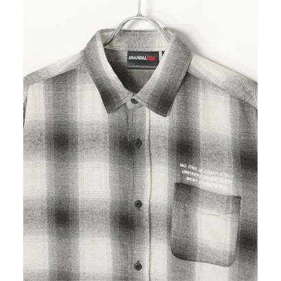 Banksy Check Shirt （ホワイト）｜詳細画像