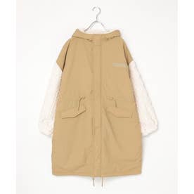 カタオシボアモッズコート （ベージュ）