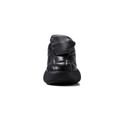 COW LEATHER PUFFER CLEAT TRAINER （Black）｜詳細画像