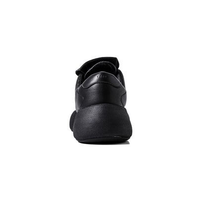 COW LEATHER PUFFER CLEAT TRAINER （Black）｜詳細画像
